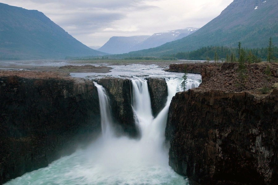 Водопад на плато Путорана